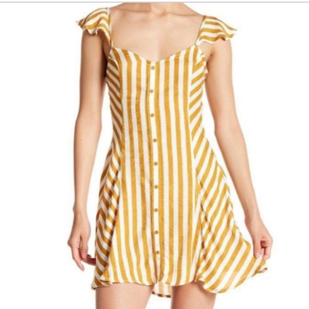 LoveFire Mustard Stripe Dress
